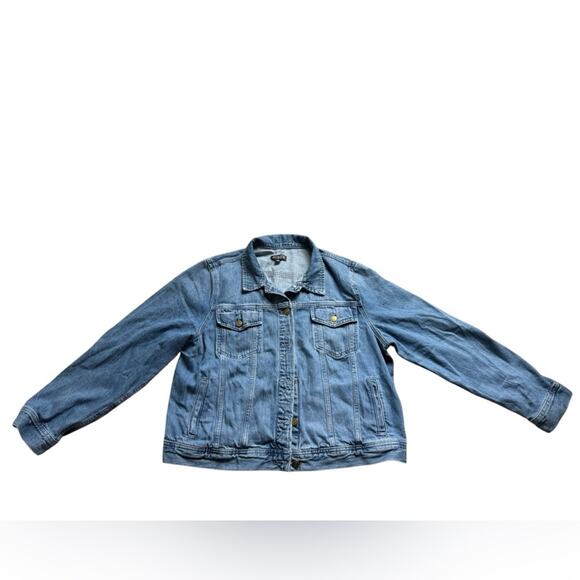 J.Crew Women’s New Classic denim jacket blue size 2X casual cotton cropped - Picture 1 of 7